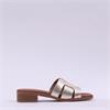 Oh My Sandals Low Heel Mule Slider - Gold